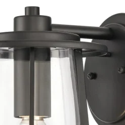 Kennison 13'' High 1-Light Black Metal Outdoor Wall Sconce