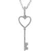 Key to My Heart Diamond Pendant 14K White, Yellow or Rose Gold