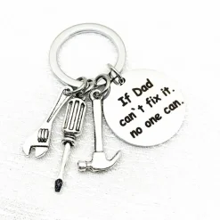 Keychains for Father's Gift-First Love and If Dad Can't Fix It Cute Gifts for Dads Stainless Steel