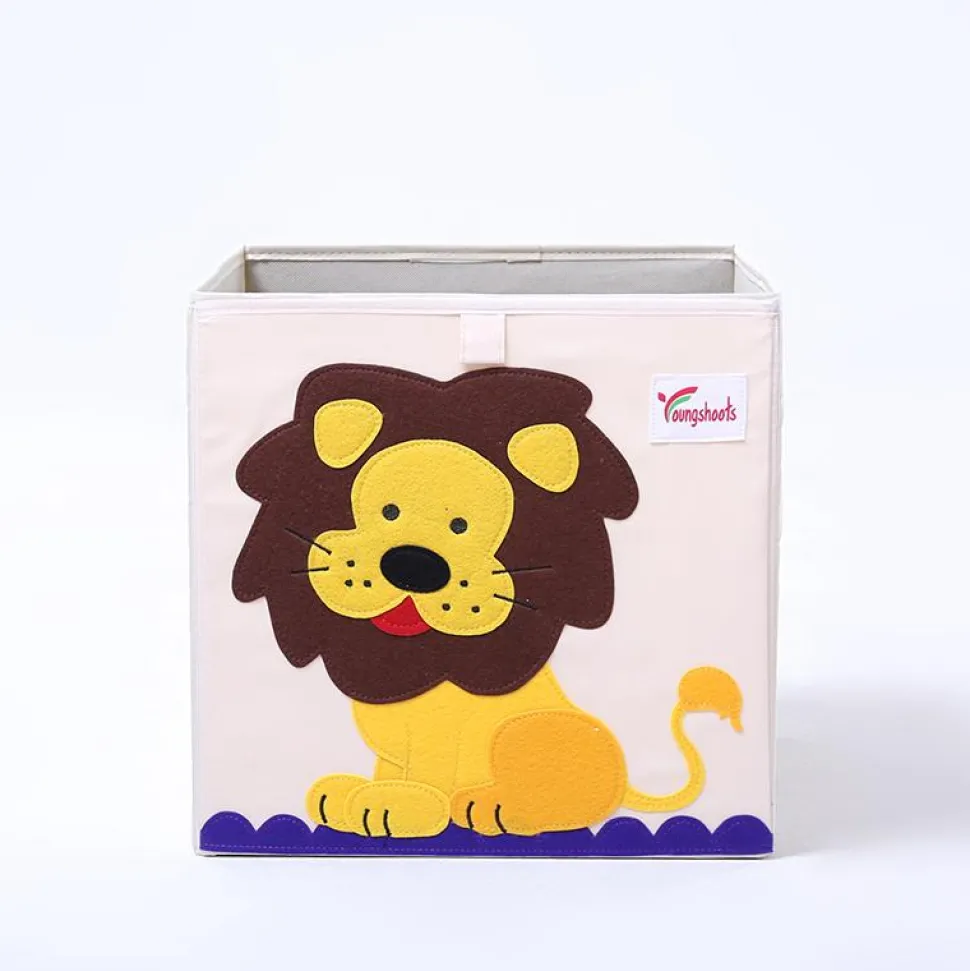 Kid's Animal Storage Cubes Large with Lids Heavyweight Foldable *