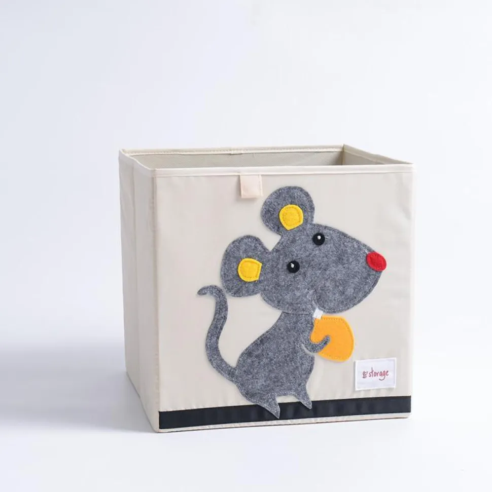 Kid's Animal Storage Cubes Large with Lids Heavyweight Foldable *