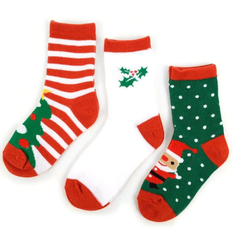 Kids Christmas Socks 3pr Pack, 4-7 year olds