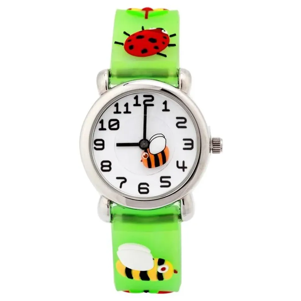 Kid's 3D Watch with Bees, Bugs, Cops & Animals! So Cute & Colorful! Quartz