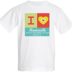 Kids T-Shirt I Love Rooterville: Where Pigs Are Friends, Not Food*