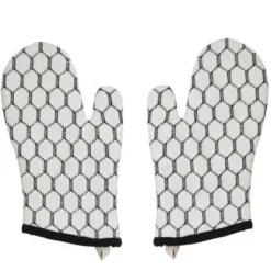 Kitchen Oven Mitts Chicken Wire Design