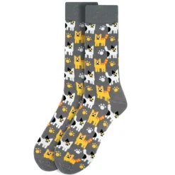 Kitten Cats All Over Crew Socks, 2 Colors, Quality, Unisex