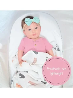 Kitty Cat Cotton Muslin Swaddle Blanket by Lolly Banks