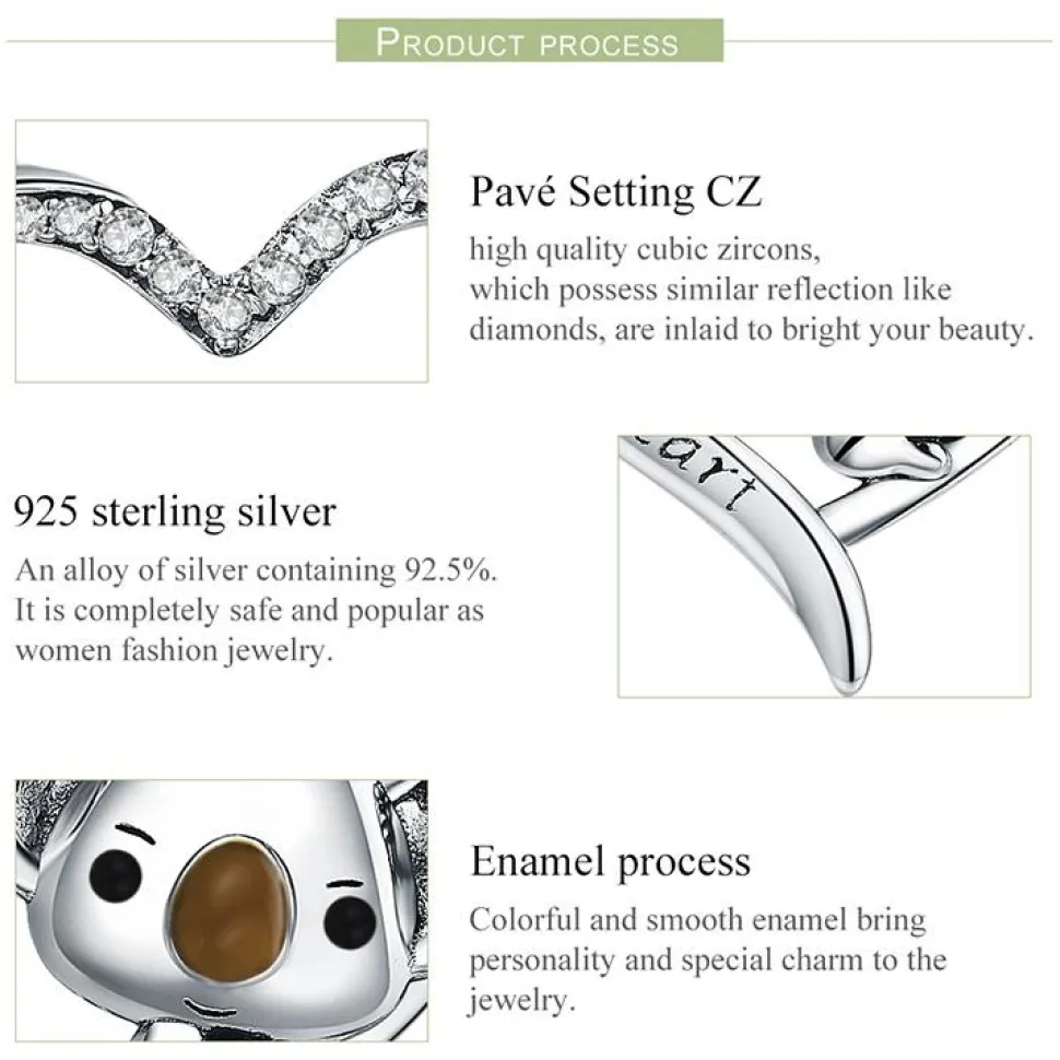 Koala Jewelry! Necklace, Rings, Charms and Earrings Beautiful Sterling Silver for Koala Bear Lovers!