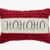 Kringle Chenille Ho Ho Ho Pillow 14x22