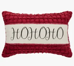 Kringle Chenille Ho Ho Ho Pillow 14x22