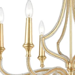 La Rochelle 6-Lght Chandelier Parisian Gold Leaf