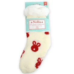 Ladies & Girls Slipper Socks, Thick & Fuzzy Sherpa Slipper Socks, 5 Varieties SZ 4-10shoe