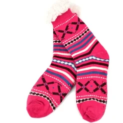 Ladies & Girls Slipper Socks, Thick & Fuzzy Sherpa Slipper Socks, 5 Varieties SZ 4-10shoe