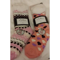 Ladies & Girls Slipper Socks, Thick & Fuzzy Sherpa Slipper Socks, 5 Varieties SZ 4-10shoe