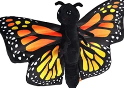 Ladybug and Monarch Butterfly Wrist Huggers-Keepers Plush Wristband