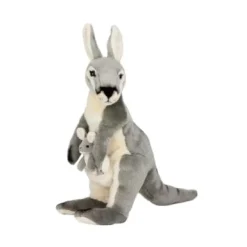 Large Eastern Grey Kangaroo with Joey Size 44cm/17″ Handmade Plush