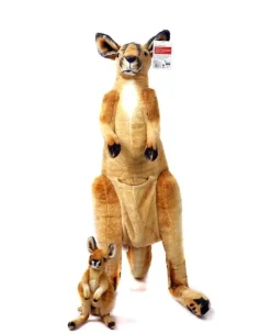 Large Lifelike Red Kangaroo with Joey-38