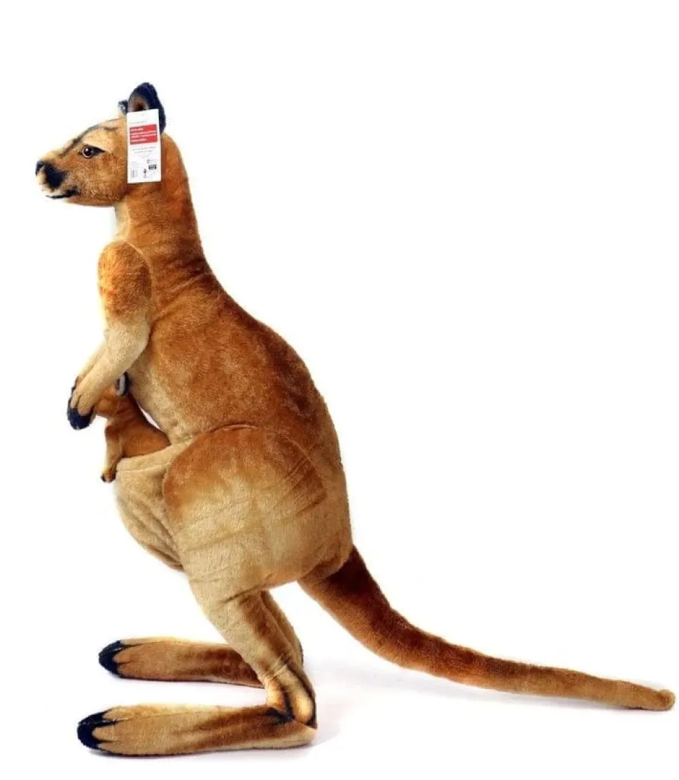 Large Lifelike Red Kangaroo with Joey-38" tall!