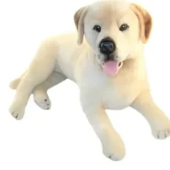 Large Plush Yellow Labrador Retreiver Lifelike w or w/o Satin Pocket Eco Friendly