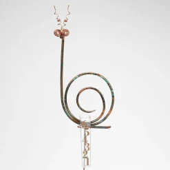 Large Snail Rain Gauge Garden Stake Handmade in the USA
