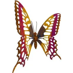 Large Swallowtail Butterfly Metal Rustic Indoor or Outdoor Wall Decor