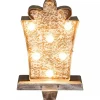 LED Wooden Giftbox Stocking Holder Christmas Collection 7.50" H Marquee Imported