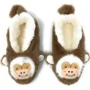 Let's Monkey Around Plush Fuzzy Monkey Footie Slipper Socks *