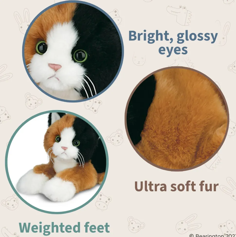 Lifelike Calico Cats Large or Small Size Plush