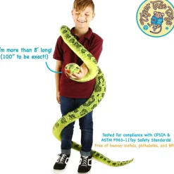 Lifelike Giant Plush Green Anaconda