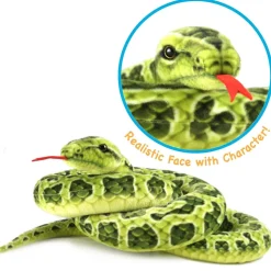 Lifelike Giant Plush Green Anaconda
