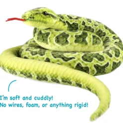 Lifelike Giant Plush Green Anaconda