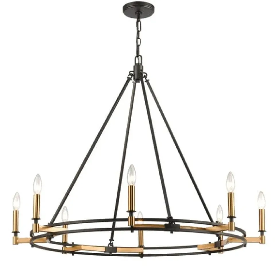 8-Light Chandelier & Satbrass