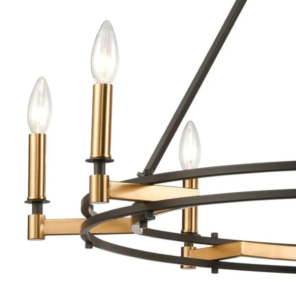 8-Light Chandelier & Satbrass