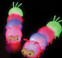 Light Up Squishy Rainbow Caterpillars
