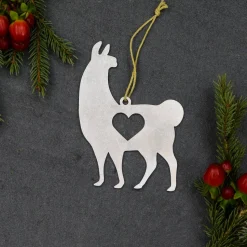 Llama Alpaca Animal Metal Ornaments