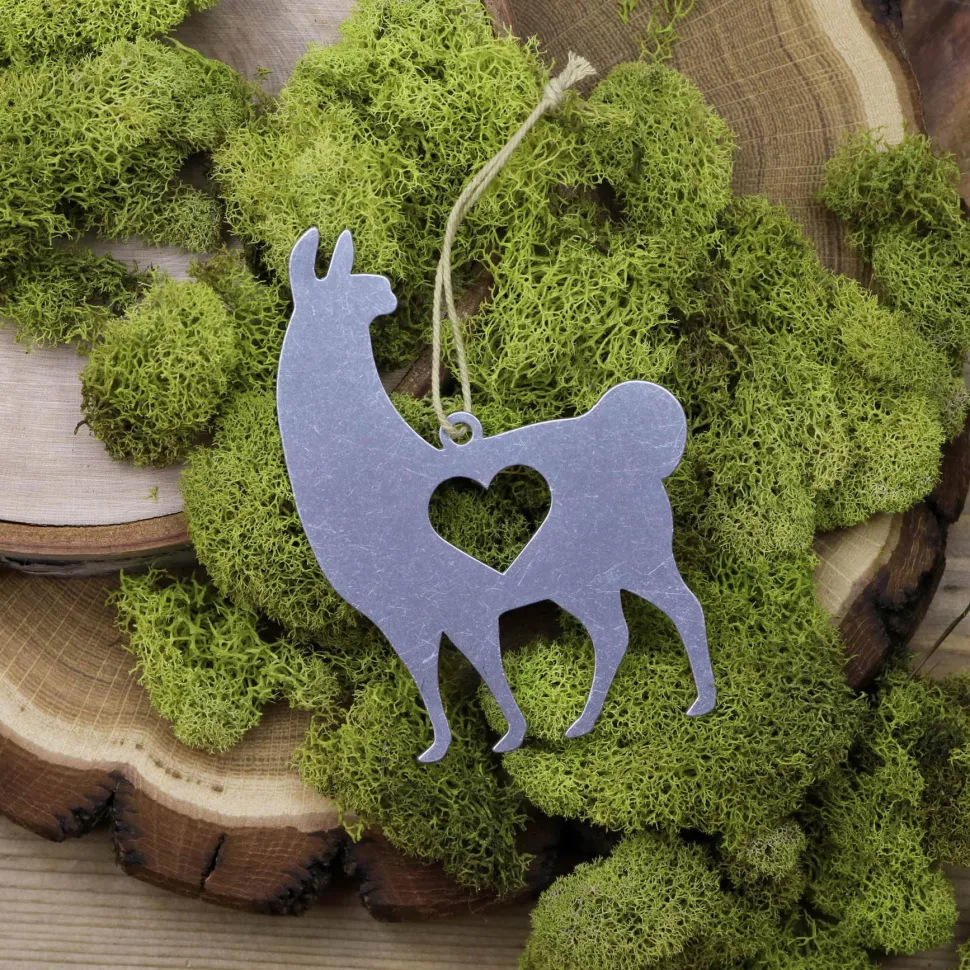 Llama Alpaca Animal Metal Ornaments