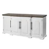Locksmith 4-Door Off-White Farmhouse Storage Credenza
