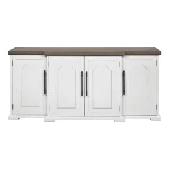 Locksmith 4-Door Off-White Farmhouse Storage Credenza
