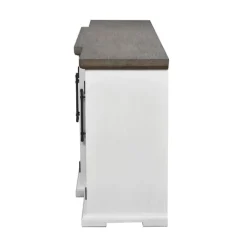 Locksmith 4-Door Off-White Farmhouse Storage Credenza