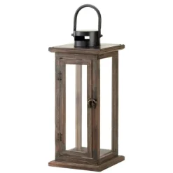 Lodge Wooden Candle Lantern