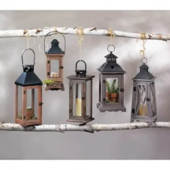 Lodge Wooden Candle Lantern