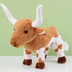 Long Horn Cow Steer Brown Plush Stuffed Animal