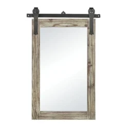 Los Olivos Rectangular Rustic Wood Wall Mirror