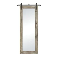 Los Olivos Rectangular Rustic Wood Wall Mirror