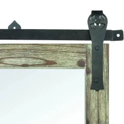 Los Olivos Rectangular Rustic Wood Wall Mirror