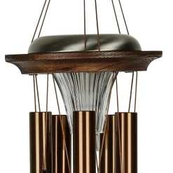 Lrg Bronze Solar Windchimes-Glow in the Dark while Making Beautiful Music in the Evenings*