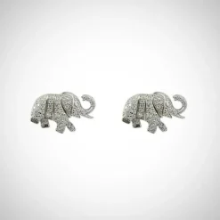 Lucky Elephant Sterling Silver Jewelry Set by Jimmy Crystal Swarovski Crystal Embellished