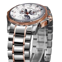 Luxury Men's Chronograph Watch-Stainless Steel, 10ATM Waterproof