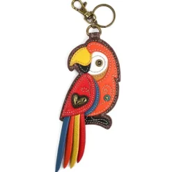 Macaw- KEYCHAIN, Coin Purse-Blue & Gold or Scarlet Macaws*