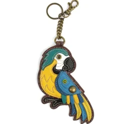 Macaw- KEYCHAIN, Coin Purse-Blue & Gold or Scarlet Macaws*